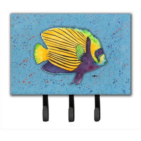 Carolines Treasures 6 x 9 in. Tropical Fish on Blue Leash or Key Holder 8579TH68